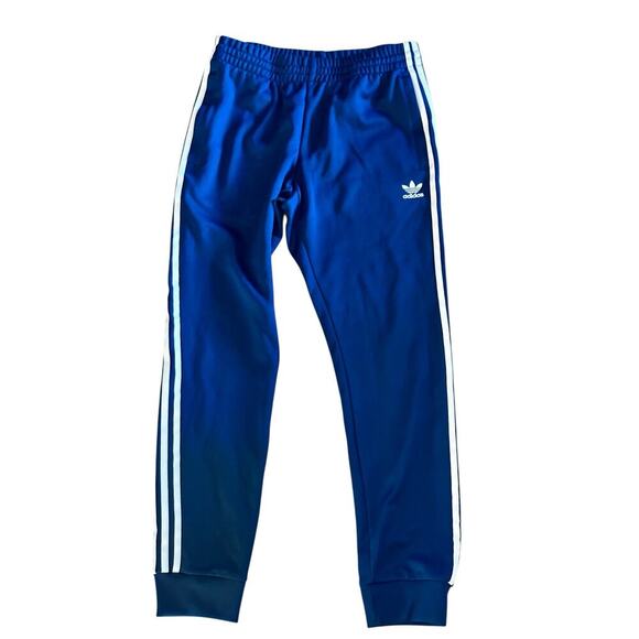 Adidas Originals Men's Blue White 3-Stripes Beckenbauer Sweatpants Size Medium - Picture 2 of 6